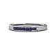1 - Kathiryn 2.40 mm Blue Sapphire 7 Stone Wedding Band 