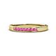 1 - Kathiryn 2.40 mm Pink Sapphire 7 Stone Wedding Band 