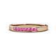 1 - Kathiryn 2.40 mm Pink Sapphire 7 Stone Wedding Band 