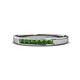 1 - Kathiryn 2.40 mm Green Garnet 7 Stone Wedding Band 