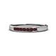 1 - Kathiryn 2.40 mm Red Garnet 7 Stone Wedding Band 