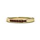 1 - Kathiryn 2.40 mm Red Garnet 7 Stone Wedding Band 