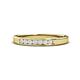 1 - Kathiryn 2.40 mm White Sapphire 7 Stone Wedding Band 