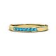 1 - Kathiryn 2.40 mm London Blue Topaz 7 Stone Wedding Band 