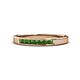 1 - Kathiryn 2.40 mm Green Garnet 7 Stone Wedding Band 