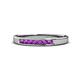 1 - Kathiryn 2.40 mm Amethyst 7 Stone Wedding Band 