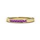 1 - Kathiryn 2.40 mm Amethyst 7 Stone Wedding Band 