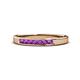 1 - Kathiryn 2.40 mm Amethyst 7 Stone Wedding Band 