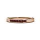 1 - Kathiryn 2.40 mm Red Garnet 7 Stone Wedding Band 