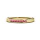 1 - Kathiryn 2.40 mm Rhodolite Garnet 7 Stone Wedding Band 