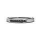 1 - Kathiryn 2.40 mm Black Diamond 7 Stone Wedding Band 