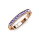 3 - Janice 2.00 mm Round Tanzanite 13 Stone Wedding Band 