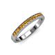 3 - Janice 2.00 mm Round Citrine 13 Stone Wedding Band 