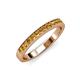 3 - Janice 2.00 mm Round Citrine 13 Stone Wedding Band 