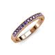 3 - Janice 2.00 mm Round Iolite 13 Stone Wedding Band 