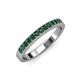 3 - Janice 2.00 mm Round Emerald 13 Stone Wedding Band 