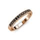 3 - Janice 2.00 mm Round Black Diamond 13 Stone Wedding Band 
