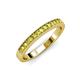 3 - Janice 2.00 mm Round Yellow Diamond 13 Stone Wedding Band 