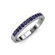 3 - Janice 2.00 mm Round Blue Sapphire 13 Stone Wedding Band 