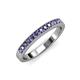 3 - Janice 2.00 mm Round Iolite 13 Stone Wedding Band 