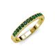 3 - Janice 2.00 mm Round Emerald 13 Stone Wedding Band 