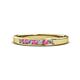 1 - Kathiryn 2.40 mm Pink Sapphire and Diamond 7 Stone Wedding Band 