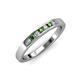 3 - Kathiryn 2.40 mm Green Garnet and Diamond 7 Stone Wedding Band 