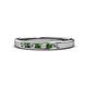 1 - Kathiryn 2.40 mm Green Garnet and Diamond 7 Stone Wedding Band 
