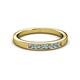 2 - Kathiryn 2.40 mm Aquamarine and Diamond 7 Stone Wedding Band 