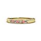 1 - Kathiryn 2.40 mm Pink Tourmaline and Diamond 7 Stone Wedding Band 