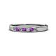 1 - Kathiryn 2.40 mm Amethyst and Diamond 7 Stone Wedding Band 