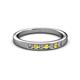 2 - Kathiryn 2.40 mm Yellow Sapphire and Diamond 7 Stone Wedding Band 