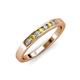 3 - Kathiryn 2.40 mm Yellow and White Diamond 7 Stone Wedding Band 
