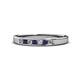 1 - Kathiryn 2.40 mm Blue Sapphire and Diamond 7 Stone Wedding Band 