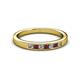 2 - Kathiryn 2.40 mm Ruby and Diamond 7 Stone Wedding Band 
