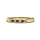 1 - Kathiryn 2.40 mm Ruby and Diamond 7 Stone Wedding Band 