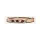 1 - Kathiryn 2.40 mm Ruby and Diamond 7 Stone Wedding Band 