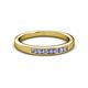 2 - Kathiryn 2.40 mm Tanzanite and Diamond 7 Stone Wedding Band 