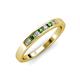3 - Kathiryn 2.40 mm Green Garnet and Diamond 7 Stone Wedding Band 