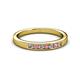2 - Kathiryn 2.40 mm Pink Tourmaline and Diamond 7 Stone Wedding Band 