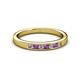 2 - Kathiryn 2.40 mm Amethyst and Diamond 7 Stone Wedding Band 