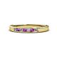 1 - Kathiryn 2.40 mm Amethyst and Diamond 7 Stone Wedding Band 