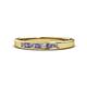 1 - Kathiryn 2.40 mm Iolite and Diamond 7 Stone Wedding Band 