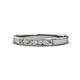 1 - Kathiryn 2.40 mm Peridot and Diamond 7 Stone Wedding Band 