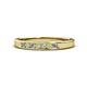 1 - Kathiryn 2.40 mm Peridot and Diamond 7 Stone Wedding Band 