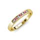 3 - Kathiryn 2.40 mm Rhodolite Garnet and Diamond 7 Stone Wedding Band 