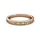 2 - Kathiryn 2.40 mm Yellow Sapphire and Diamond 7 Stone Wedding Band 