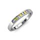 3 - Kathiryn 2.40 mm Yellow and White Diamond 7 Stone Wedding Band 