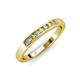 3 - Kathiryn 2.40 mm Yellow and White Diamond 7 Stone Wedding Band 