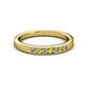 2 - Kathiryn 2.40 mm Yellow and White Diamond 7 Stone Wedding Band 